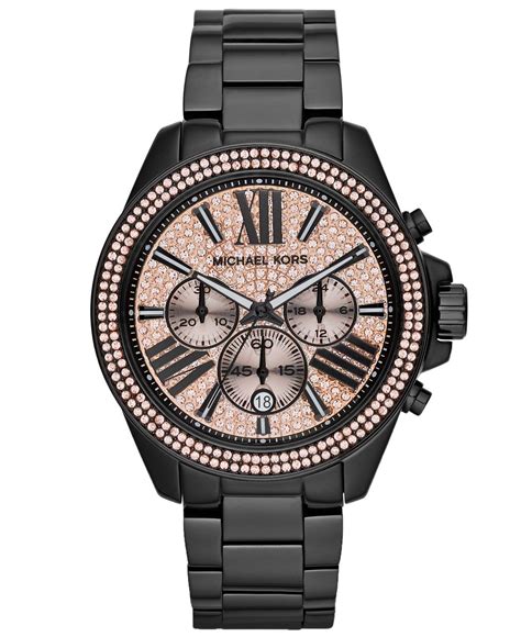 montre femme michael kors or|michael kors black watches women.